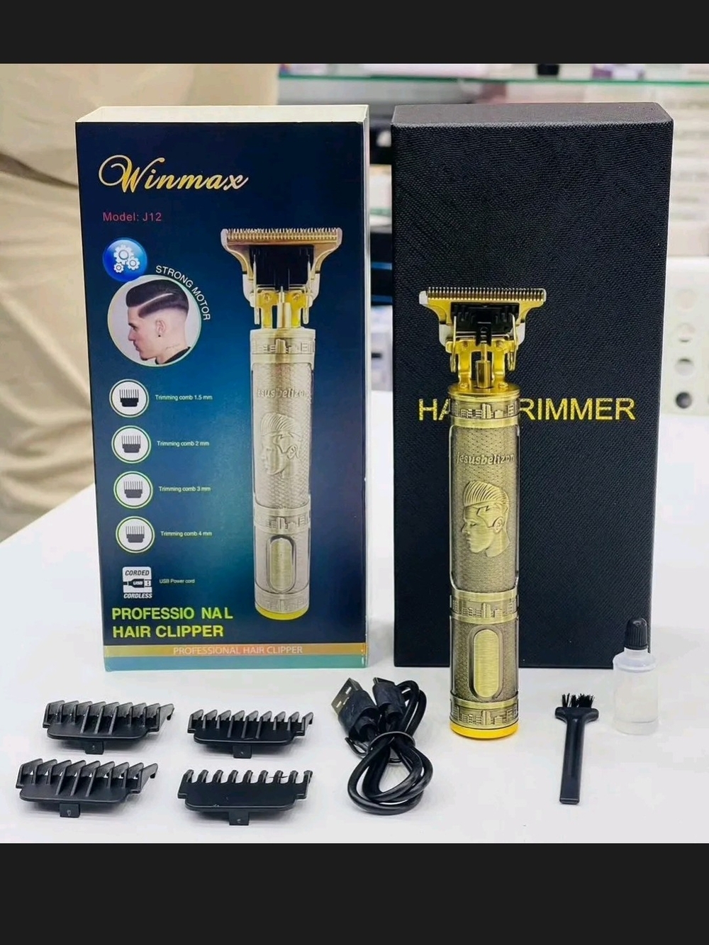Gold Professional Hair Clipper Trimmer - Men's Grooming